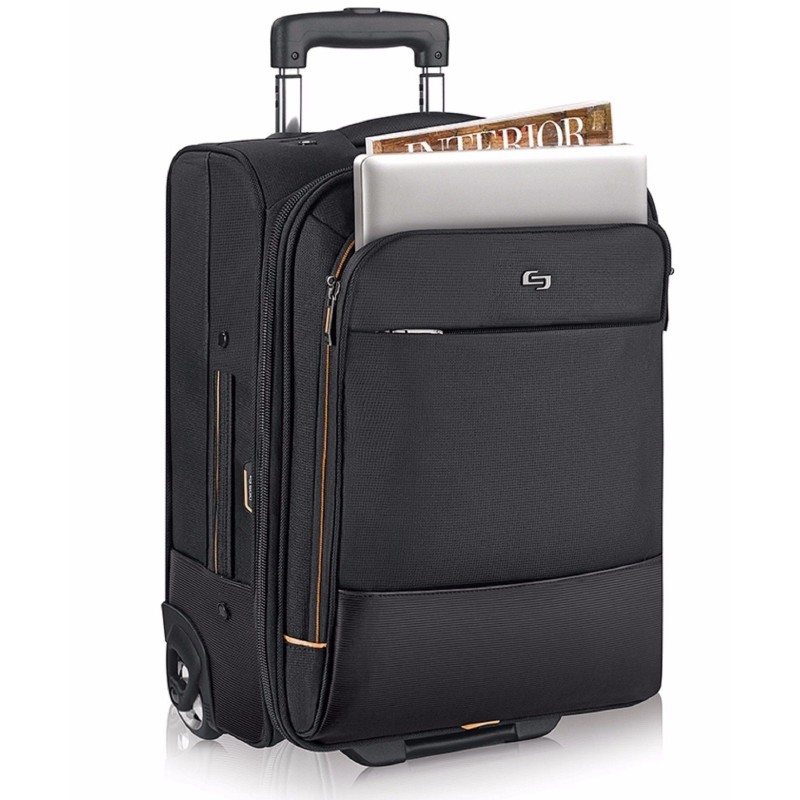 Solo 15.6 Laptop MacBook Pro Black Overnight Wheeled Carrry On Travel Bag New Shopnetime